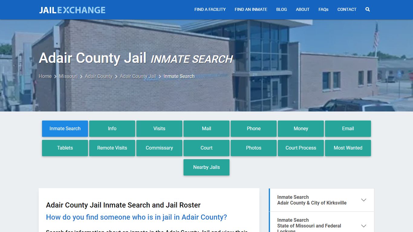 Inmate Search: Roster & Mugshots - Adair County Jail, MO