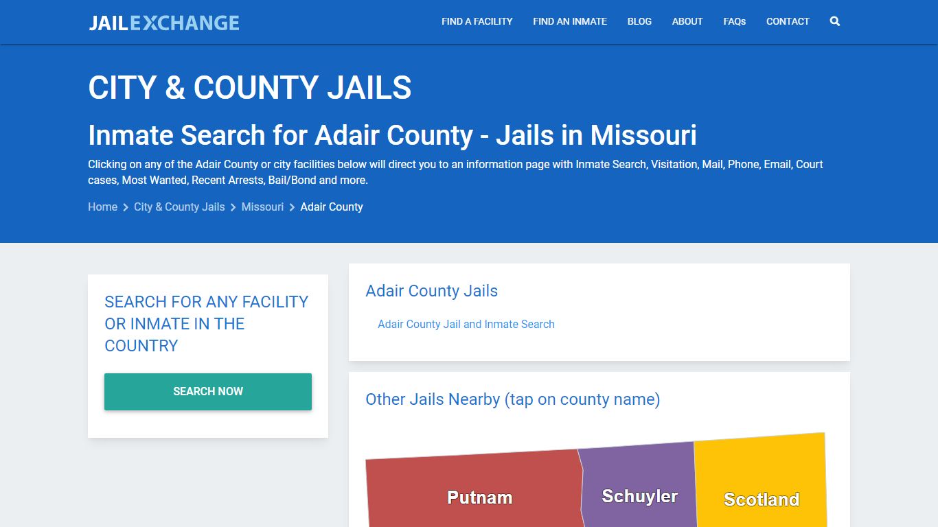Inmate Search for Adair County | Jails in Missouri - Jail Exchange